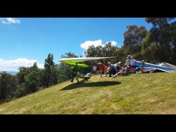 Neil H launching from Mt Elliot